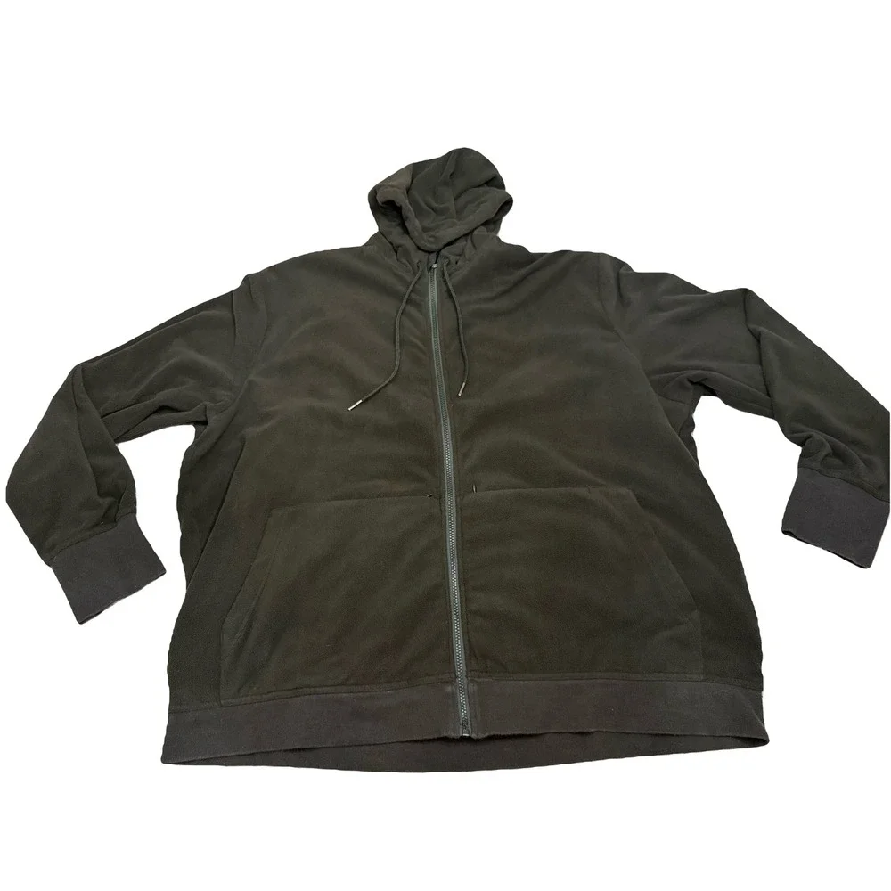 SCOTTeVEST Mens Fleece Full Zip Hoodie Travel Jacket Multi-Pocket Black XXXL